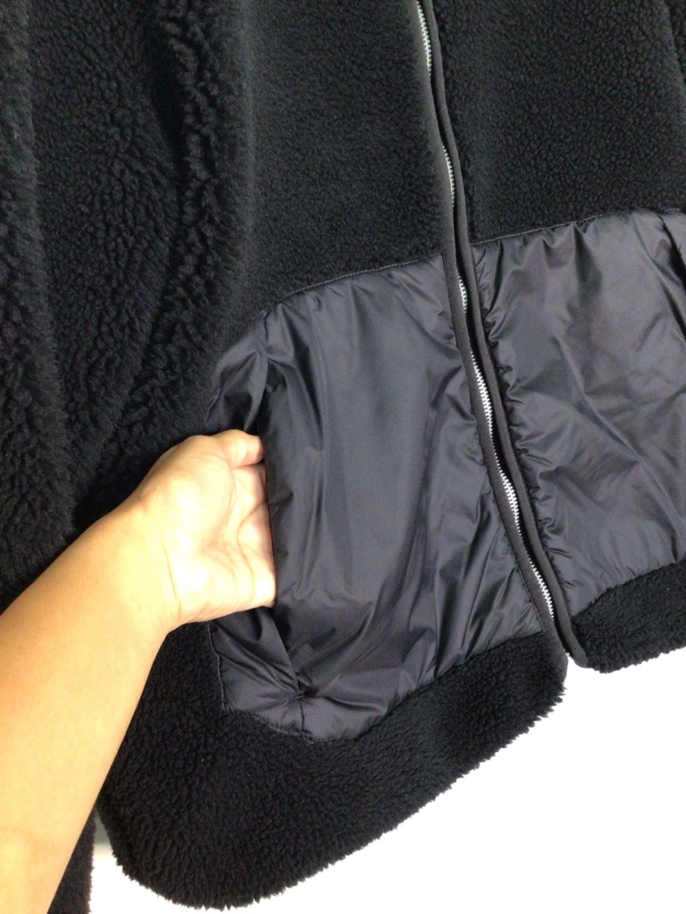 Puma Black Sherpa Panel Zip Jacket for Men Size Large - Picture 8 of 15